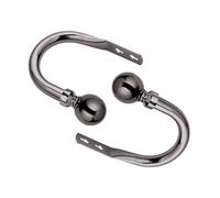 (Plain Ball- Black Nickel) Metal Curtain Holdbacks 2Pcs Wall Mounted Tie Back