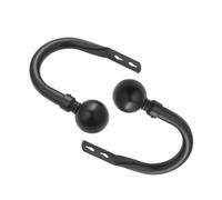 (Plain Ball- Matte Black) Metal Curtain Holdbacks 2Pcs Wall Mounted Tie Back