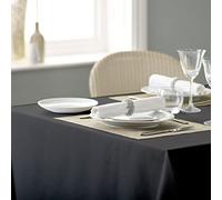Plain Black 100% Spun Polyester Square Tablecloth 132 x 132cm (52” x 52”), 244 GSM, Easy Care, Stain Resistant, Machine Washable, Durable, Colour Retentive, Ideal for Restaurants and Hospitality