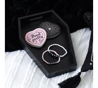 Plain Black Coffin Trinket Tray