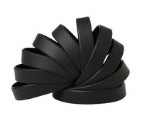 Plain Black Coloured Silicone Sports Arm Exercise Wristband Bracelets Rubber Wrist Bands Party Accessories For Men Women Boys Girls (Pack of 100)