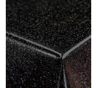 Plain Black Glitter Easycare Wipe Clean Water Resistant Sparkle Bling Effect Pvc Plastic Thick & Durable Vinyl Table Cloth Dining 210cm x 140cm (83" x 54" inches Rectangle)