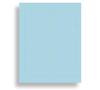 Plain Blue Name Badge Inserts 2.25 x 3.5-8 per page -Colored Standard Printable Name Tag Cardstock for Inkjet & Laser Printer Compatible - 25 Sheets / 200 Printable Name Cards