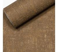 Plain Brown Metallic Wallpaper Shimmer Plaster Effect Living Room Bedroom Vinyl