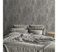 Plain Charcoal Grey Distressed Stone Concrete Effect Cove Texture Wallpaper