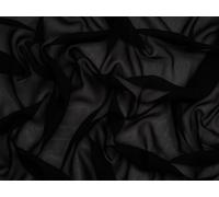 Plain Chiffon Dress Fabric Black - per metre