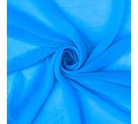 Plain Chiffon Sheer Soft Polyester Lightweight Summer Woven Dressmaking Draping Fabric Material | 60" - 150 cm Wide | Sold per Metre (Turquoise Blue)