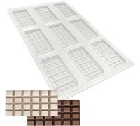 Plain Chocolate Bar Moulds - 36g, 50g, 55g, 100g, 125g, 300g - Small to Large snap bar (36g - 9 x Moulds)