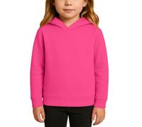 Plain Color Basic Hoodie Jumper for Kids Long Sleeve Simple Cotton Pullover Hoodie Girls Back to School Hooded Sweatshirt Durable Fashion School Wear (Hot Pink, 3-4 Years)
