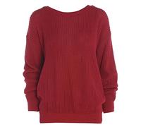 PLAIN COLOUR BAGGY JUMPER, Red, UK 16-18