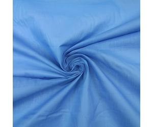 Plain Coloured Budget Polycotton Fabric Dress Craft Costume Lining Poly Cotton (1 Metre, Denim Chambray Blue 7521)