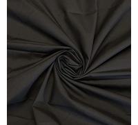 Plain Coloured Polycotton Fabric by The Metre 114cm Wide 46 Colours with Discounts - Colour 2 - Black - Half METRE