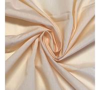 Plain Coloured Polycotton Fabric by The Metre 114cm Wide 46 Colours with Discounts - Colour 32 - Pale Peach - Fat Quarter