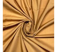 Plain Coloured Polycotton Fabric by The Metre 114cm Wide 46 Colours with Discounts - Colour 36 - Gold - Half METRE