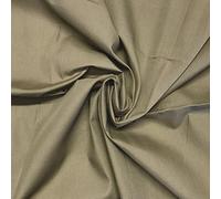 Plain Coloured Polycotton Fabric by The Metre 114cm Wide 46 Colours with Discounts - Colour 50 - Khaki - ONE METRE