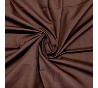 Plain Coloured Polycotton Fabric Fat Quarters 46 Colours with Discounts - Colour 30 - Chocolate - Fat Quarter