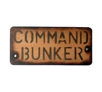 Plain Command Bunker Wooden Sign by Greenzone ® (UK Company)