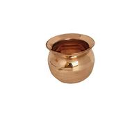 Plain Copper Pooja lota Kalash Lota Utensil Vessel Temple Pooja Kalash for karwa chauth Pooja Accessories Traditional Hindu Festival Puja 250 ML