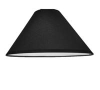 Plain Cotton Coolie Lampshade - for Table Lamps Or Ceiling - Cylinder Pendant with Reducer - 10" / 25 cm - Black