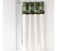 Plain Cotton Curtain with Eyelets 140 x 240 cm with Printed Top and Jute