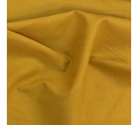 Plain Cotton Lawn Fabric Lightweight Soft Fine Cotton Material for Dressmaking, Summer Clothing, Lining, Blouses, Quilting, Craft Fabric | 58" - 147 cm Wide (per Half Metre, Mustard)
