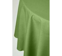 Plain Cotton Round Tablecloth, 178 cm Homescapes Olive One Size