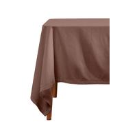 Plain Cotton Tablecloth, 137cm x 228cm Homescapes Chocolate One Size