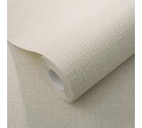 Plain Cream Beige Wallpaper Linen Effect Textured Paste The Wall Free Match