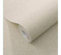 Plain Cream Beige Wallpaper Natural Linen Textured Vinyl Paste The Wall Lounge