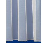Plain Cream Voile Net Curtain - One Metre Width (Drop 102cm (40”)) - Sheer Semi Transparent Slot Top Privacy Drapes
