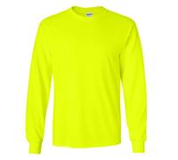 Plain Crew Neck Ultra Cotton Long Sleeve T-Shirt Gildan Bottle Green L