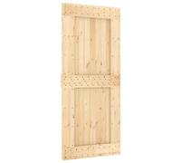 vidaXL Door 90X210cm Solid Wood Pine, Brown