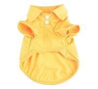 Plain Dog Clothing T-Shirt, Pet Dog Soft and Breathable Clothing, Stylish Elegant Spring Coat, Gifts for Small and Medium Dogs (Yellow, S)