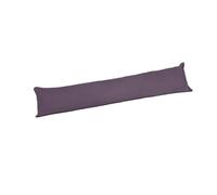 Plain Door Draught Excluder 90 x 18 cm - Soft Hollowfibre Filled Draft Stopper, Thick Door Snake to Block Cold Air & Improve Home Warmth (Purple)