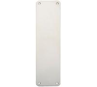 Plain Door Finger Plate 300 X 75mm Bright Stainless Steel Push Plate
