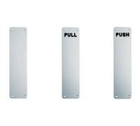 Loops Plain Door Finger Plate 300 x 75mm Satin Anodised Aluminium Push Plate Loops Multicolor