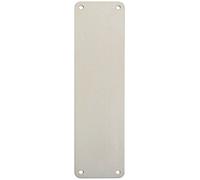Loops Plain Door Finger Plate 300 x 75mm Satin Stainless Steel Push Plate in Metallics Loops Metallics