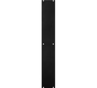 Plain Door Finger Plate 500 x 75mm - Matt Black Steel Push Plate