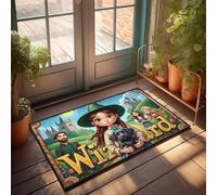 Plain Doormat For Crafts Wizard: A Fantasy Adventure With Friends And A Black Dog Doormat Vintage Bar Decor Large Bath Mat(65X90CM)
