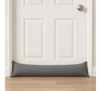 Plain Draught Stopper for Doors & Windows - Draft Excluder & Heat Insulator to Keep Warm, Block Cold Air, Reduce Micro Dust & Save Energy - Door Window Energy Saver (Grey)