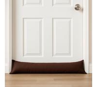 Plain Draught Stopper for Doors & Windows - Draft Excluder & Heat Insulator to Keep Warm, Block Cold Air, Reduce Micro Dust & Save Energy - Door Window Energy Saver (Chocolate)