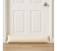 Plain Draught Stopper for Doors & Windows - Draft Excluder & Heat Insulator to Keep Warm, Block Cold Air, Reduce Micro Dust & Save Energy - Door Window Energy Saver (Cream)