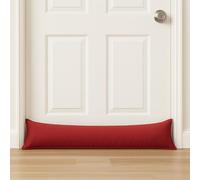 Plain Draught Stopper for Doors & Windows - Heat Insulating Draft Excluder, Block Cold Air & Micro Dust, Keep Warm, Save Energy - Door & Window Energy Saver (Red)