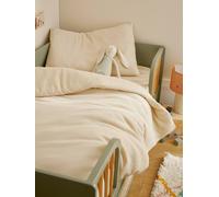 Plain Duvet Cover + Pillowcase Set in Organic Cotton* Gauze for Babies vanilla