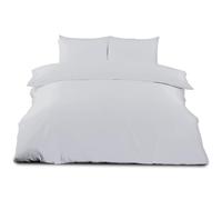 GC GAVENO CAVAILIA Double Size Plain Duvet Cover Set - Soft, Comfy & Breathable Luxury Bedding, Easy-Care Washable Bed Linen, White