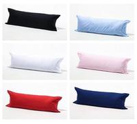 Plain Dye Extra Large Bolster Pillow Case 4ft Full Body Pillow Cover Nursing Pregnancy Orthopedic Maternity Pillowcases Small Double 48", White