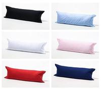 Plain Dye Extra Large Bolster Pillow Case 4ft Full Body Pillow Cover Nursing Pregnancy Orthopedic Maternity Pillowcases Small Double 48", Silver