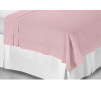 Plain Dyed 150 Thread Count Flat Sheet Size: Single, Colour: Dusky Pink