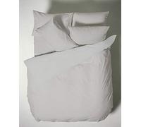 Plain Dyed Cotton Percale Grey 200TC Flat Sheet 210 x 280 cm