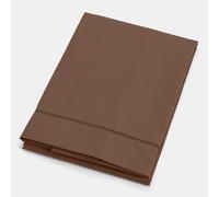 Plain Dyed Deep Taupe Flat Sheet 210 x 280 cm